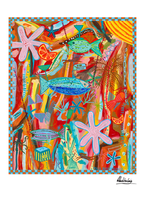Lets Go for a Squid Fish-  Limited Edition Print