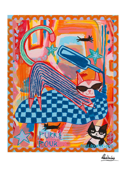 Purr and Pour - Limited Edition Print